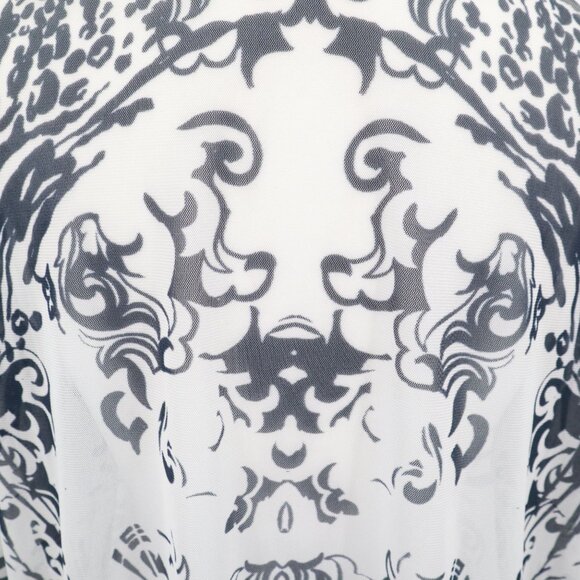 Chico's Easywear Cardigan Women L White Boho Eclectic Artistic Swim Cover Travel - Picture 12 of 16